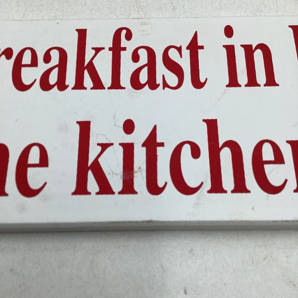 Breakfast In Bed Sleep‎ In The Kitchen Wooden Wall Sign Rustic Kitchen